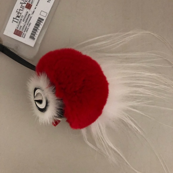 The Fur Vault Mink Owl Key Fob Bag Charm Keychain NWT SO SOFT - Picture 5 of 7